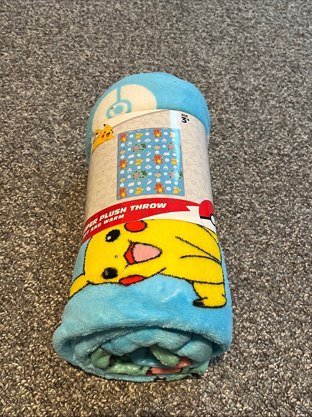 Pokemon plush throw
